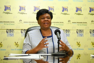 Chief Executive Officer of the Consumer Affairs Commission (CAC), Dolsie Allen, shares details on activities for World Consumer Rights Day (WCRD) during a JIS Think Tank on March 7. WCRD will be observed on March 15.

