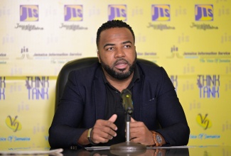 Chief Executive Officer and Deputy Keeper of Records, Registrar General's Department (RGD), Charlton McFarlane speaking at a recent JIS Think Tank.