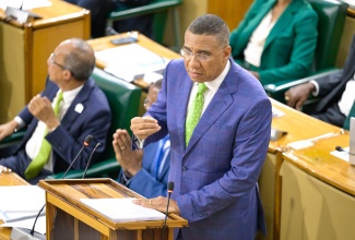 Prime Minister, the Most Hon. Andrew Holness, speaks in the 2024/25 Budget Debate in the House of Representatives, on March 21.

