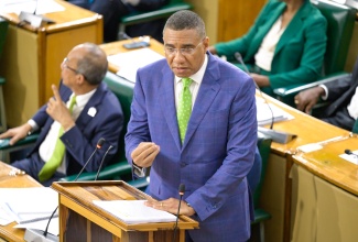 Prime Minister, the Most. Hon. Andrew Holness, makes his contribution to the 2024/25 Budget Debate in the House of Representatives on March 21.

