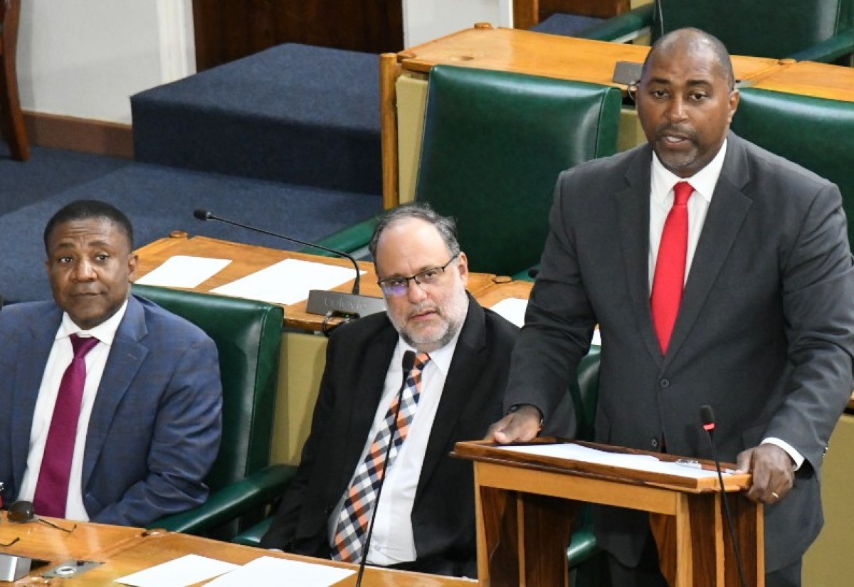 Opposition Spokesman on Finance, Planning and the Public Service, Julian Robinson, makes his contribution to the 2024/25 Budget Debate in the House of Representatives on Thursday (March 14).