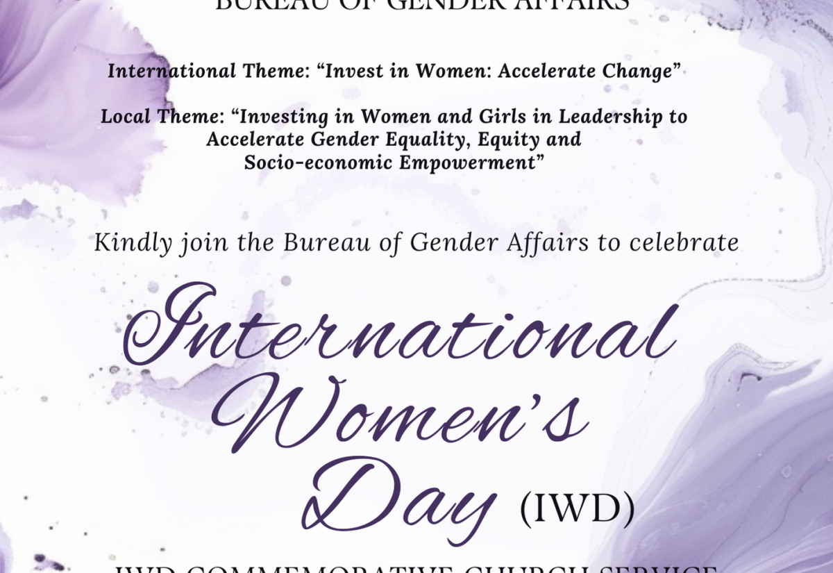 International Women’s Day Commemorative Church Service flyer


