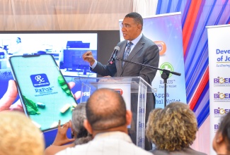 Prime Minister, the Most Hon. Andrew Holness, delivers the keynote address at the launch of Haughton