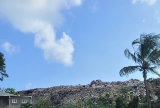 Sections of the Church Corner landfill in Morant Bay, St. Thomas.
