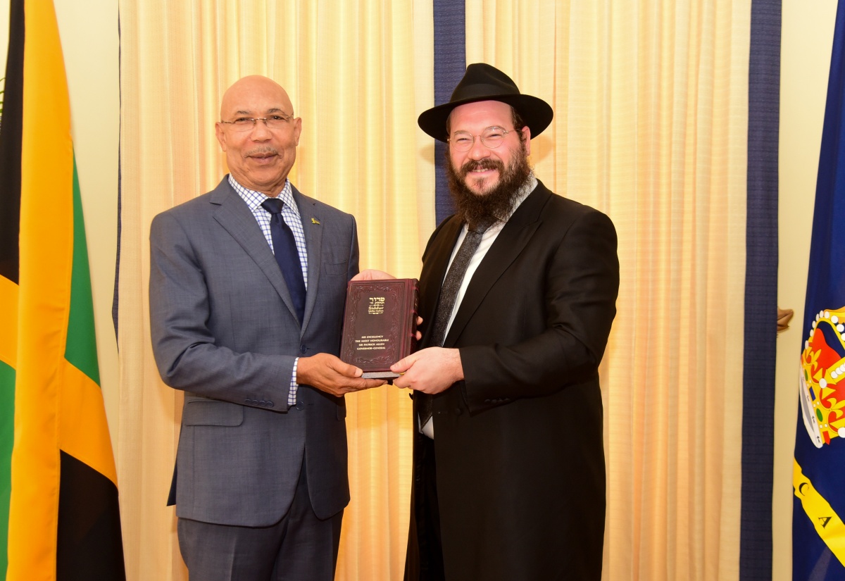 PHOTOS: G-G Receives Courtesy Call from Chabad Jamaica