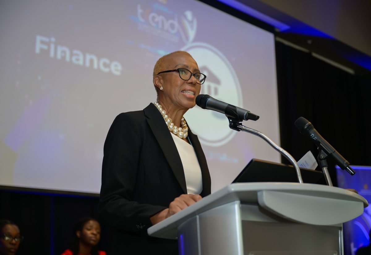 Minister of Education and Youth, Hon. Fayval Williams, addresses Board Chairmen and Principals at Friday’s (April 26) Transforming Education for National Development (TREND) Stakeholder Session, held at the AC Hotel by Marriott in New Kingston.