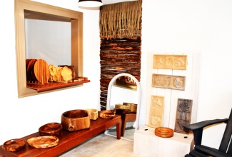 Beautifully handcrafted items on display in one of the 34 shops at the Artisan Village at Falmouth, which was officially opened on April 19.