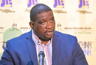 Director General of the Hazardous Substances Regulatory Authority (HSRA), Dr. Cliff Riley, speaks at a recent JIS Think Tank.