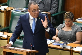 Minister of Health and Wellness, Dr. the Hon. Christopher Tufton, makes his contribution to the 2024/25 Sectoral Debate in the House of Representatives on Tuesday (May 7).

