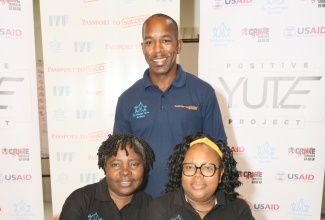 Department of Correctional Services (DCS) Officers, Audley Vernon and Charlane Williams (seated, left). completed their practicum for certification as Passport to Success (PTS) Master Trainers in January 2023. With them is Faith Byfield, PTS Master Trainer and Kellits High School Guidance Counsellor, who served as their Master Coach as they facilitated a four-day PTS Train the Trainers workshop at the Tropics View Hotel in Mandeville, Manchester.

