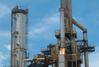A section of the State oil refinery Petrojam Limited’s plant on Marcus Garvey Drive in Kingston.


