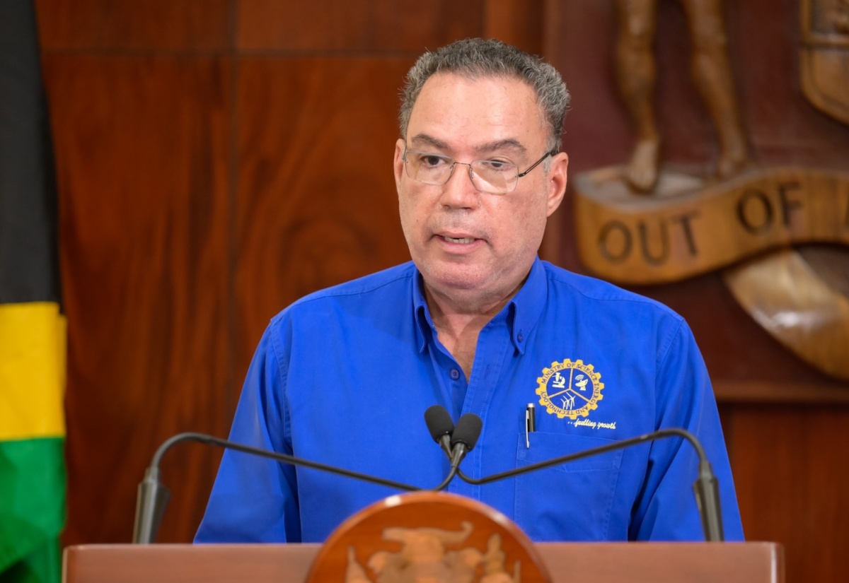 Science, Energy, Telecommunications and Transport Minister, Hon. Daryl Vaz, addresses Wednesday’s (June 26) post-Cabinet press briefing at Jamaica House.