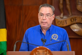 Science, Energy, Telecommunications and Transport Minister, Hon. Daryl Vaz, addresses Wednesday’s (June 26) post-Cabinet press briefing at Jamaica House.