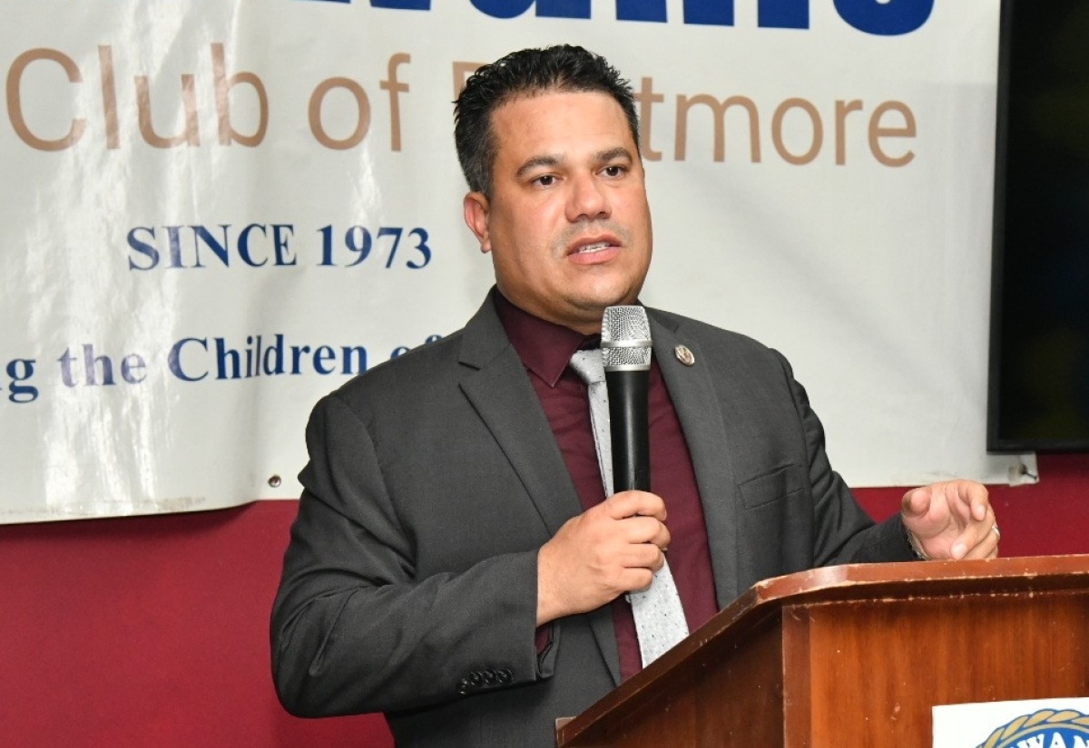 Minister without portfolio in the Ministry of Economic Growth and Job Creation, Senator the Hon. Matthew Samuda, delivers the keynote address at the 51st anniversary function of the Kiwanis Club Portmore held on June 11 at the Sky Lounge in Kingston.