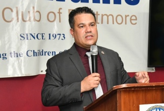 Minister without portfolio in the Ministry of Economic Growth and Job Creation, Senator the Hon. Matthew Samuda, delivers the keynote address at the 51st anniversary function of the Kiwanis Club Portmore held on June 11 at the Sky Lounge in Kingston.