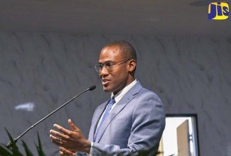 Minister of Finance and the Public Service, Dr. the Hon. Nigel Clarke, addresses the 105th annual general meeting of the Jamaica Civil Service Association (JCSA) at Jacisera Park in St. Andrew on Thursday (May 30).