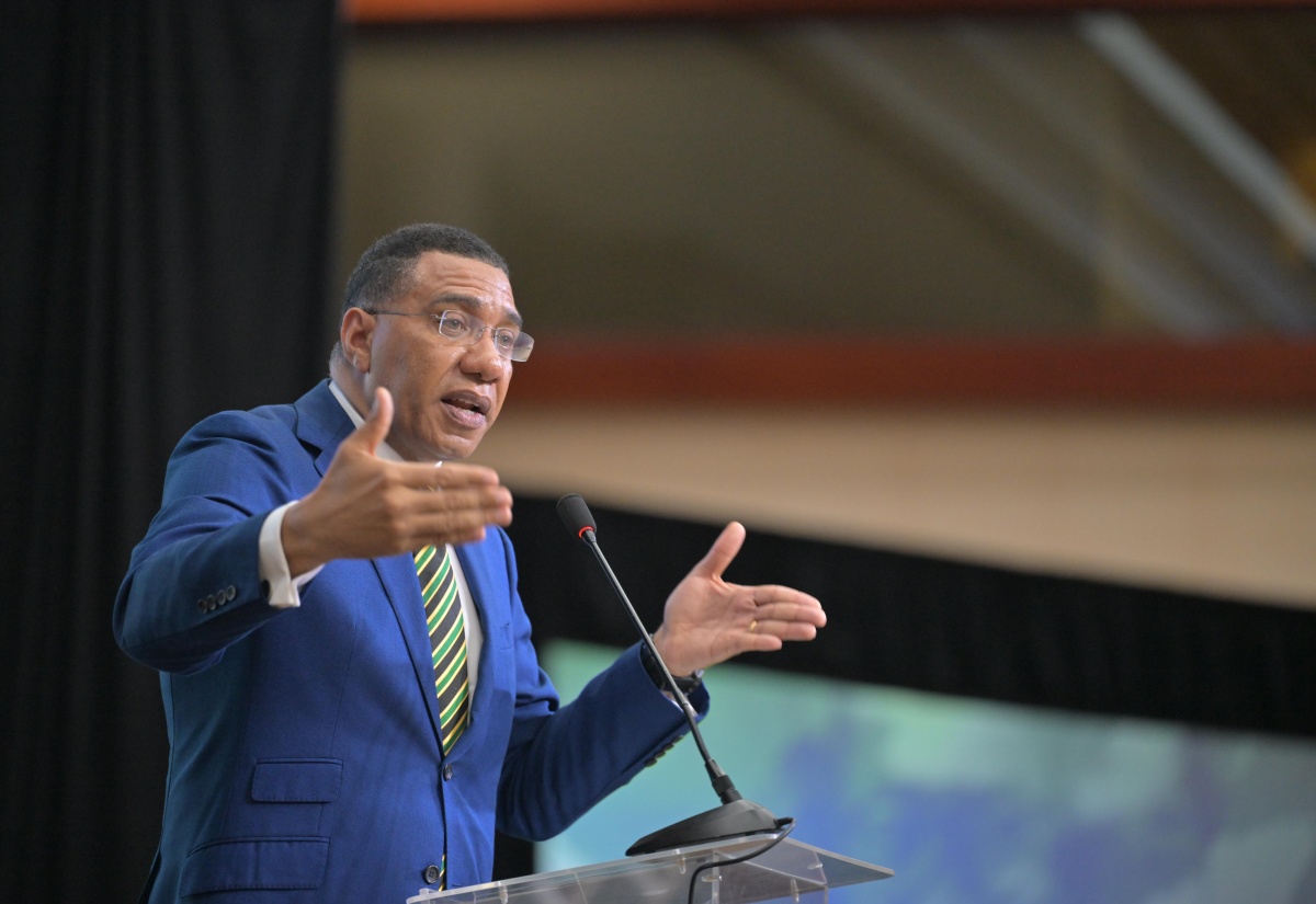 Prime Minister, the Most Hon. Andrew Holness, addresses the 10th Biennial Jamaica Diaspora Conference at the Montego Bay Convention Centre in St. James on Tuesday (June 18).