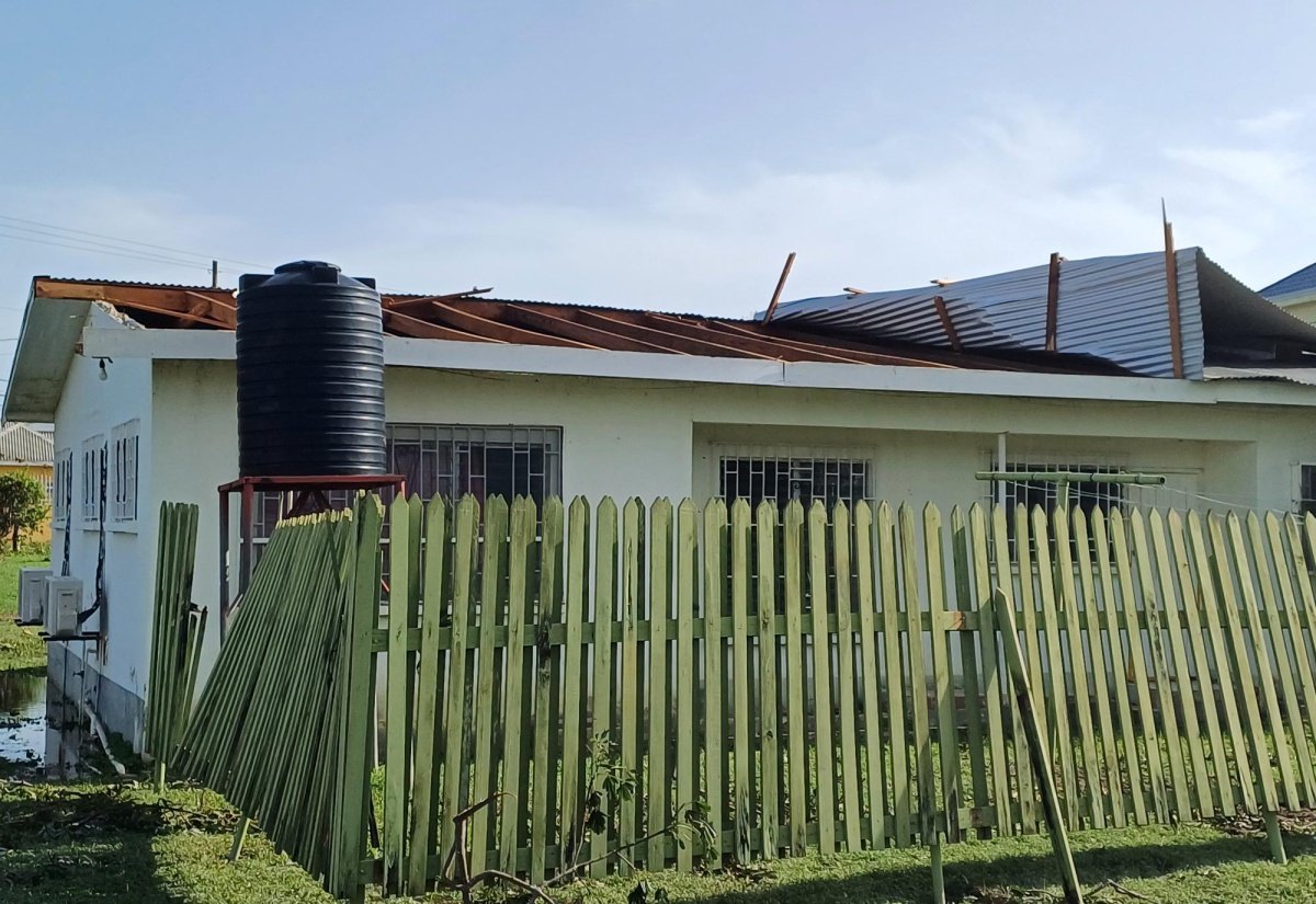 The current state of the doctors quarters at the Black River Hospital in St Elizabeth, where the roof was blown off by Hurricane Beryl’s gale force winds.