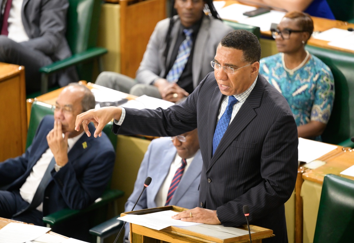 Prime Minister, the Most Hon. Andrew Holness, makes a statement to the House of Representatives on Tuesday (July 9).