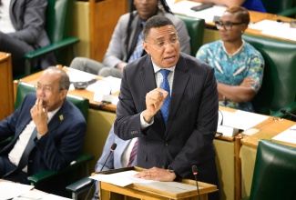 Prime Minister, the Most Hon. Andrew Holness, makes a statement to the House of Representatives on Tuesday (July 9).

