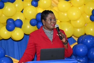 Acting Chief Education Officer, Terry-Ann Thomas Gayle, addresses Region 3 Back to School Conference 2024, at Holiday Haven in Runaway Bay, St. Ann, on July 23.

