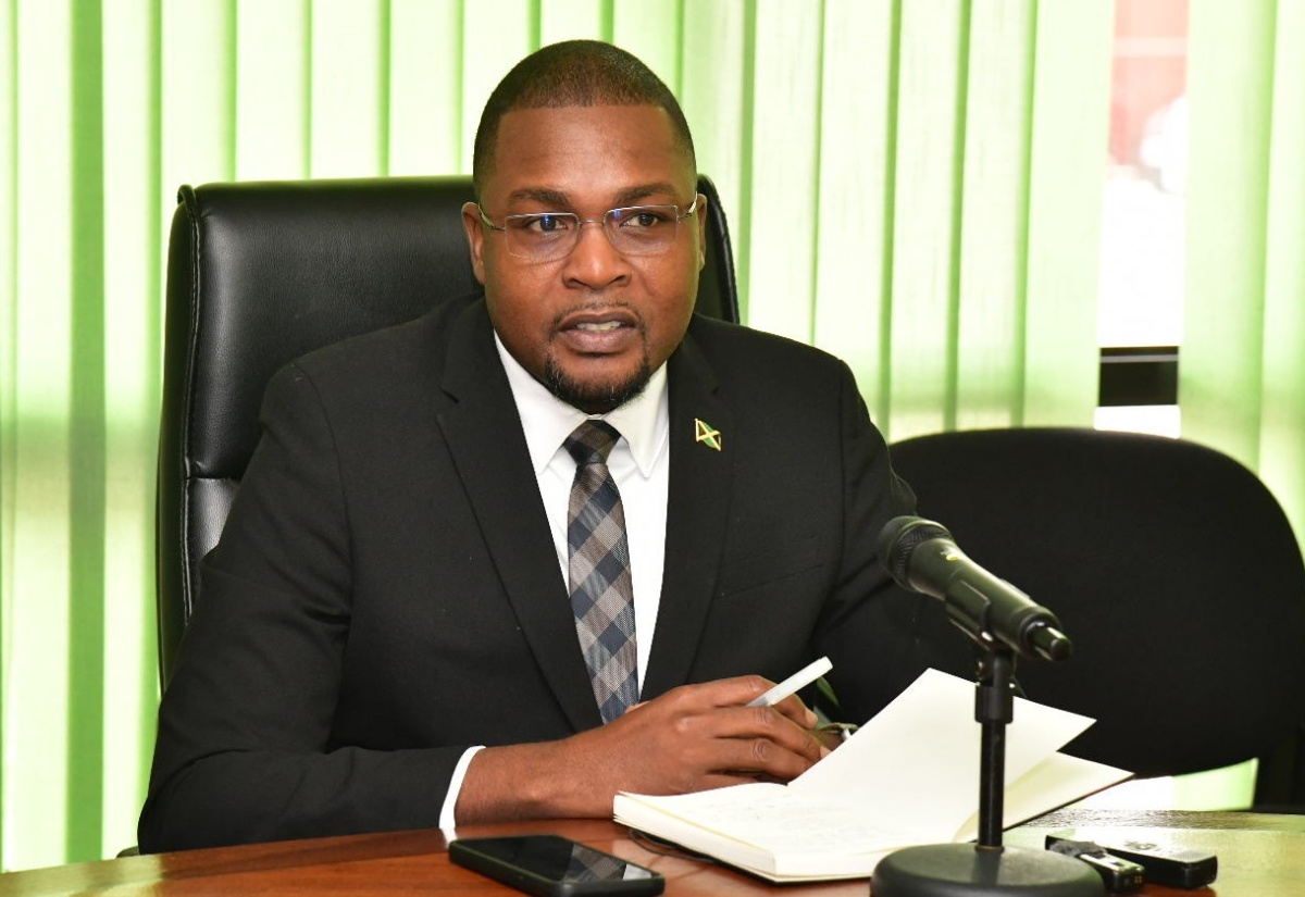 Minister Without Portfolio in the Ministry of Economic Growth and Job Creation with Responsibility for Works, Hon. Robert Morgan, speaking during a meeting of the National Disaster Risk Management Council (NDRMC) at the Ministry of Local Government and Community Development in Kingston on Monday (July 1).