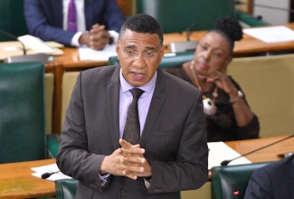 Prime Minister, the Most Hon. Andrew Holness, making a statement in the House of Representatives on Tuesday (July 16).

