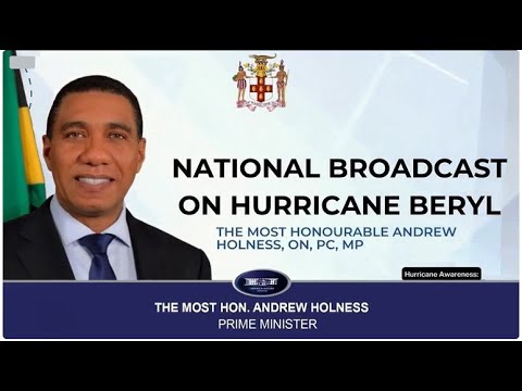 JISTV | National Broadcast on Hurricane Beryl by PM Andrew Holness