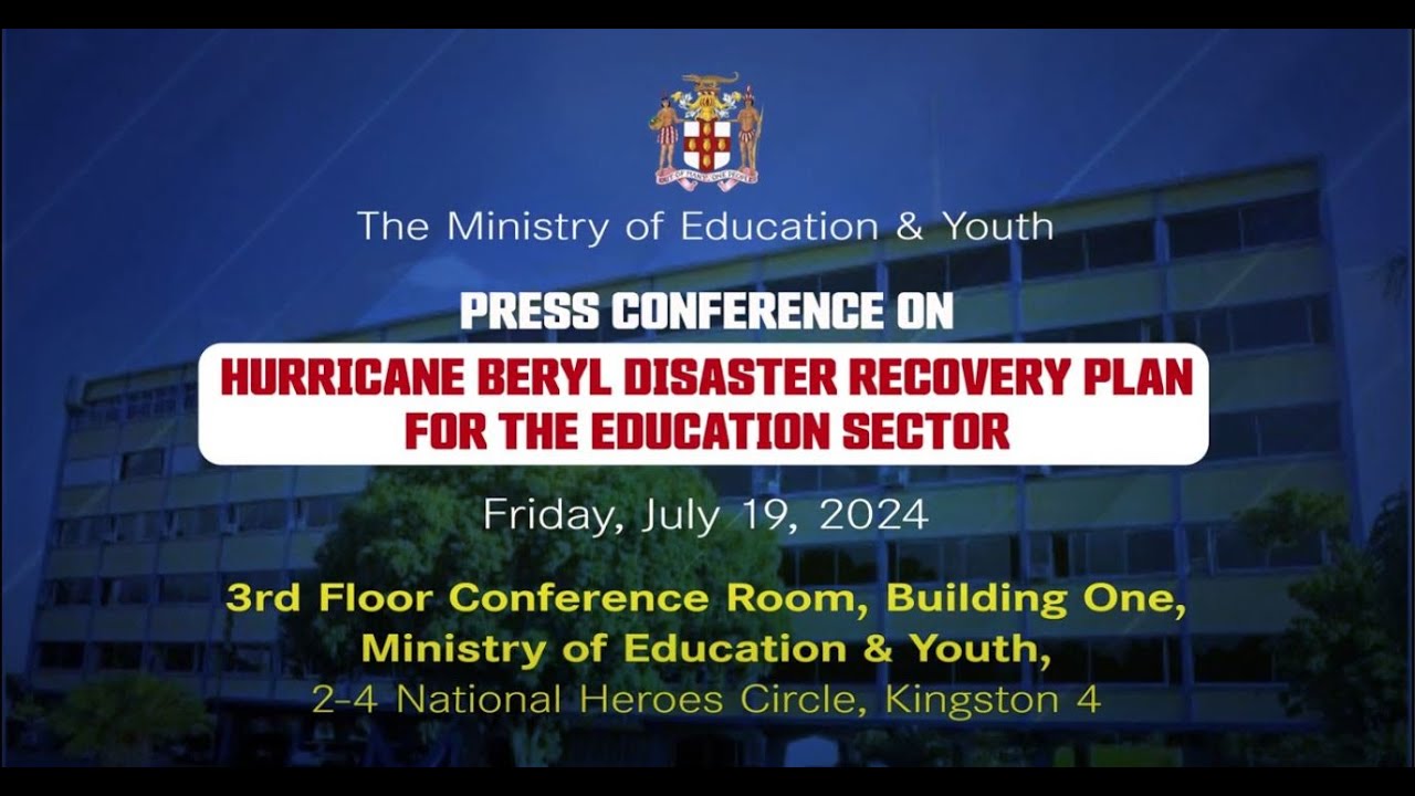 JISTV | MoEY Press Conference on Hurricane Beryl Disaster Recovery Plan for the Education Sector