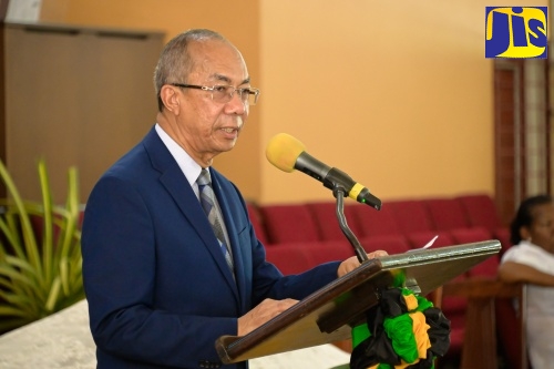 Deputy Prime Minister and Minister of National Security, Hon. Dr. Horace Chang, delivers remarks during the Major Organised Crime and Anti-Corruption Agency’s (MOCA) 10th anniversary service at Boulevard Baptist Church in St. Andrew on Sunday (August 11). The service kicked off a slate of activities to commemorate the occasion.