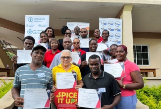 St. Ann participants of the ‘Improving Phytosanitary, Food Safety, and Market Access Opportunities Along the Hot Pepper Value Chain in Jamaica’ Project.

