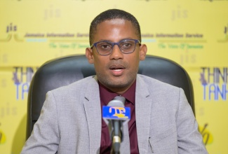 Chief Business Executive, City and Guilds, Dr. Ventley Brown, speaking during a Jamaica Information Service (JIS) ‘Think Tank’ on Wednesday (September 4).

