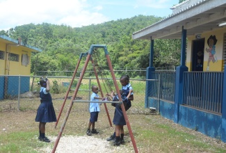 Unity Primary and Infant school students playing together in the schoolyard during lunch on Monday, September 2.

