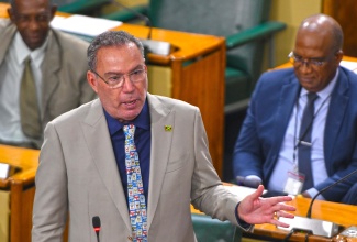 Minister of Science, Energy, Telecommunications and Transport, Hon. Daryl Vaz, addressing Tuesday’s (September 24) sitting of the House of Representatives.