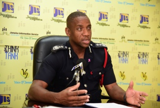 Deputy Commissioner, Jamaica Fire Brigade (JFB), Sean Martin, speaking during a Jamaica Information Service (JIS) ‘Think Tank’ at the agency’s head office in Kingston on Wednesday (October 16).