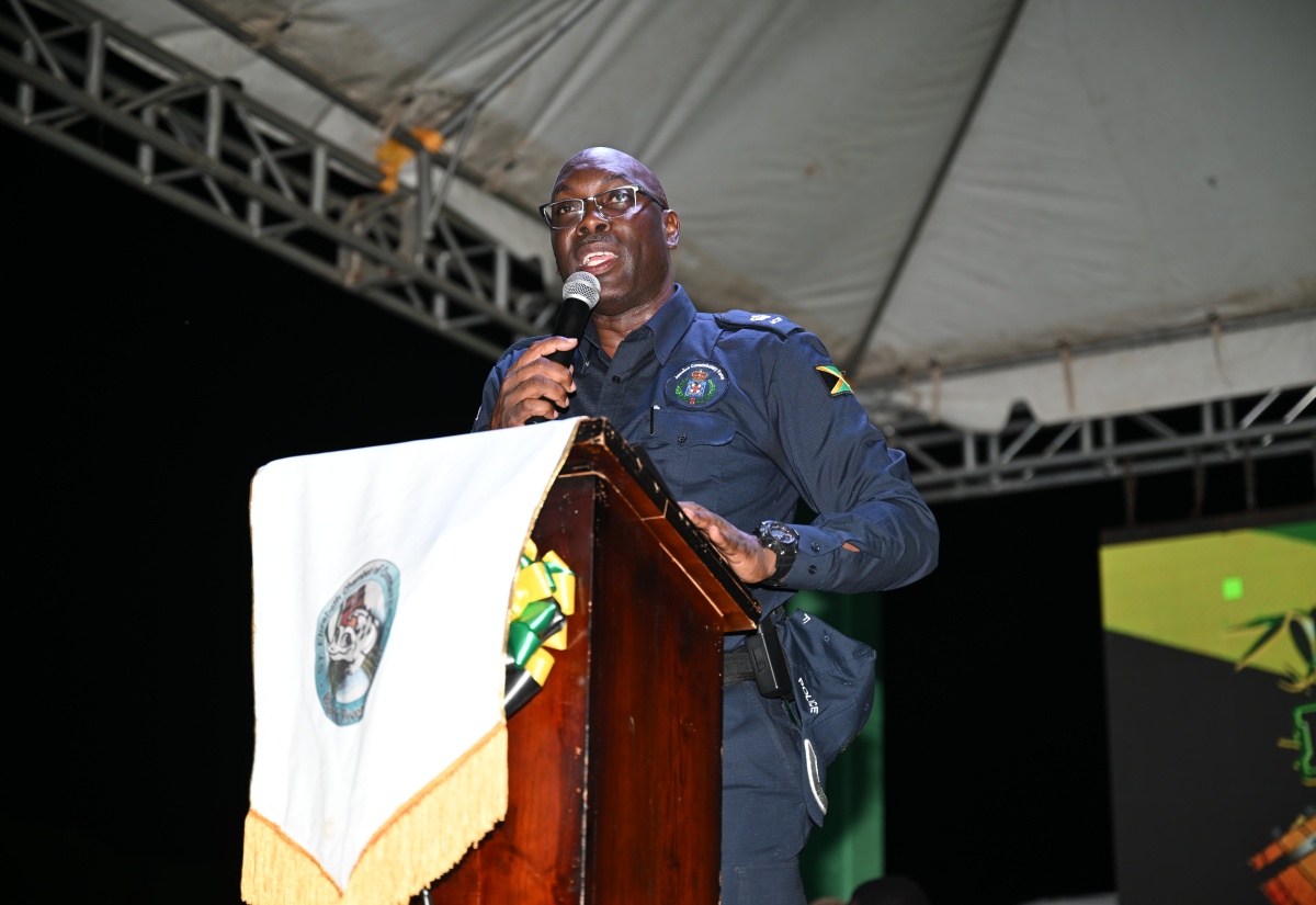 Head of the St. Elizabeth Police Division, Superintendent Coleridge Minto, addresses the 10th staging of Black River Day in the parish on Friday, October 18.