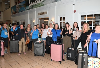 Travel advisors from around the world arrive at the Sangster International Airport in Montego Bay, St. James, on October 13, as part of the Sandals Jamaica Love Tour 2024.

