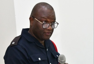 District Officer for the Jamaica Fire Brigade (JFB), Westmoreland Division, Norris Mitchell, speaking at the monthly meeting of the Westmoreland Municipal Corporation, in Savanna-la-Mar, recently.