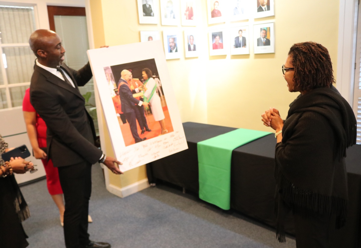PHOTOS: Jamaica Embassy Staff Congratulate Ambassador Marks