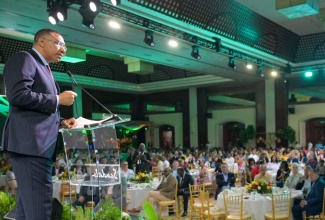 Prime Minister , Dr. the Most Hon. Andrew Holness, addresses Sandals Resorts International’s Mega Showcase, which was held at the Montego Bay Convention Centre in St. James on Wednesday (October 16).

