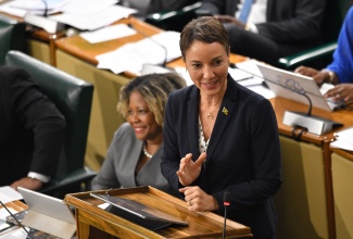 Minister of Foreign Affairs and Foreign Trade and Leader of Government Business in the Upper House, Senator the Hon. Kamina Johnson Smith.