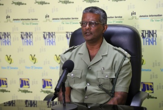 Head of the Tower Street Adult Correctional Centre, Superintendent Ivan Randall,  speaks at a recent JIS Think Tank.


