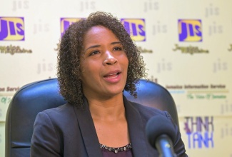 Lupus Foundation of Jamaica (LFJ) President, Dr. Désirée Tulloch-Reid, speaking during a Jamaica Information Service (JIS) ‘Think Tank’ on Tuesday (October 22).

