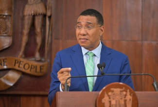 Prime Minister, Dr. the Most Hon. Andrew Holness, announces new Cabinet appointments while addressing today’s (October 30) post-Cabinet press briefing at Jamaica House.

