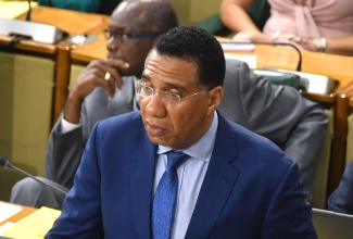 Prime Minister, Dr. the Most Hon. Andrew Holness, addressing the House of Representatives on October 8.

