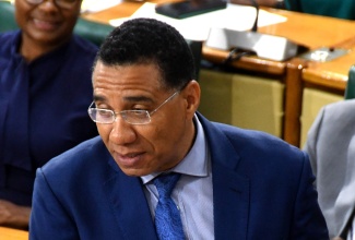 Prime Minister, Dr. the Most Hon. Andrew Holness, addresses the House of Representatives on Tuesday (October 8).

