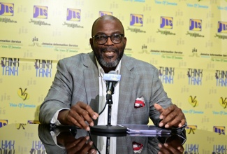 Acting Chief Executive Officer, Jamaica Business Development Corporation (JBDC), Harold Davis, shares initiatives to bolster support to the micro, small and medium-size enterprise (MSME) sector, during a recent Jamaica Information Service (JIS) ‘Think Tank’.

