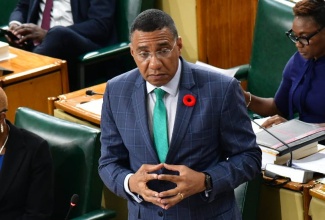 Prime Minister, Dr. the Most Hon. Andrew Holness, makes a Statement to the House of Representatives on Tuesday (November 12).