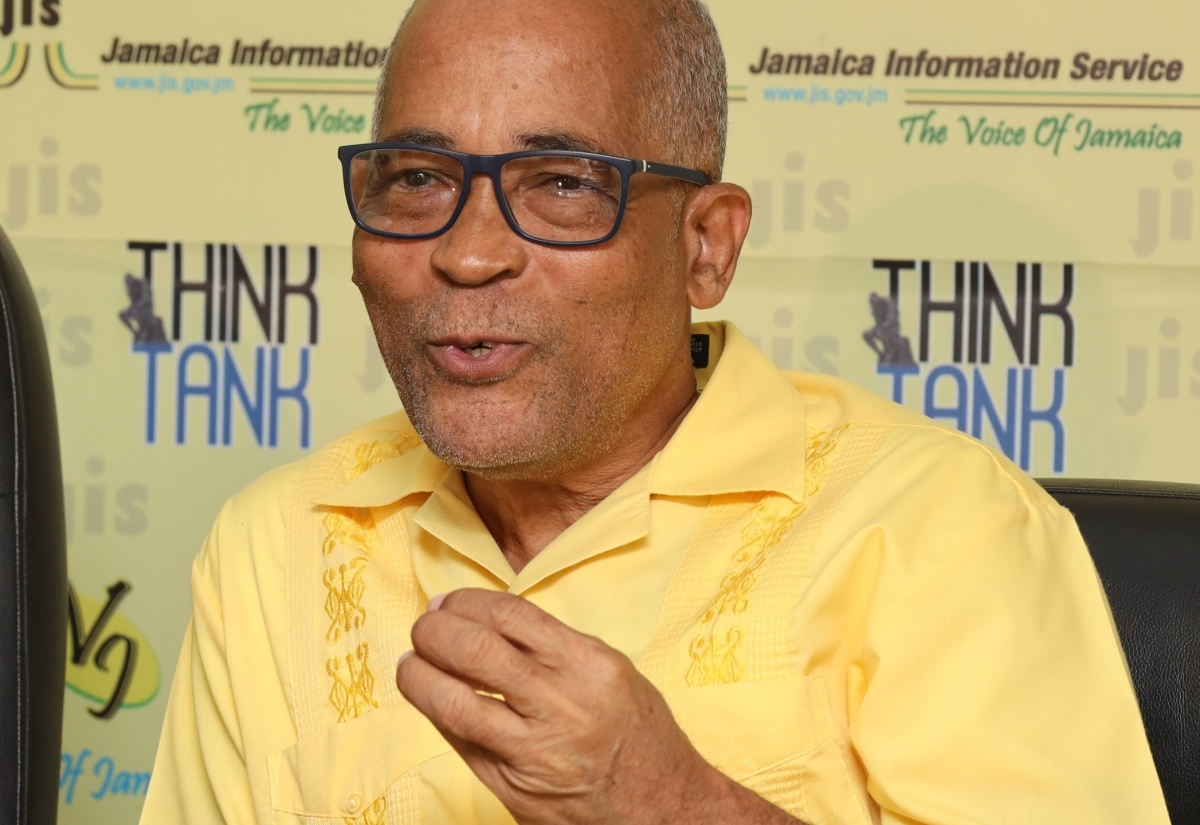 Senior Case Management Coordinator, Ministry of National Security, Orville Simmonds, speaks during a Jamaica Information Service (JIS) ‘Think Tank’ on November 7.