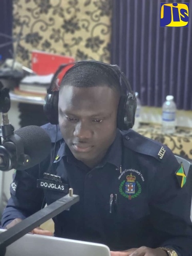 Co-host of ‘Let’s Get it Right’ on Earth 96FM, Constable Roger Douglas.